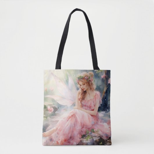 Tote Bag Une jolie fée de printemps (Devant)