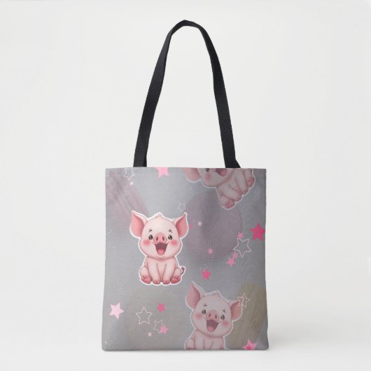 Tote Bag Une journée joyeuse pour Piggy (Devant)