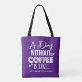 Tote Bag Une Journée Sans Café, C'Est Comme... Imprimer (Dos)