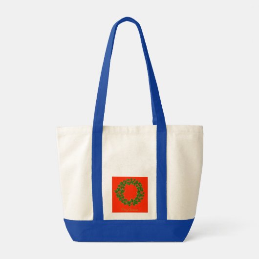 Tote Bag Une joyeuse couronne de Noël (Dos)