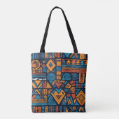 Tote Bag Une ligne géométrique motif dynamique et abstraite (Dos)