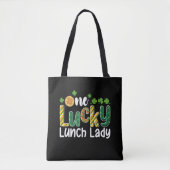 Tote Bag Une Lucky Lunch Lady School St Patrick's Day (Devant)