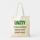 Tote Bag Une Maison Divisée Contre Elle-Même - Citation D'U (Dos)