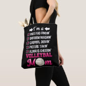 Tote Bag Une mère de Funny Volleyball qui encourage le sout (De près)