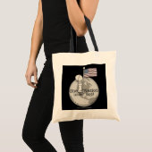 Tote Bag Une nation sous Dieu, petit garçon au drapeau amér (Devant (produit))