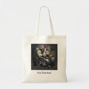 Tote Bag Une nuit d'Halloween effrayante chez le dentiste