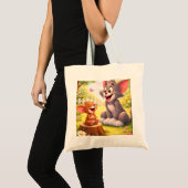 Tote Bag Une pause joyeuse dans le jardin (Devant (produit))