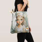 Tote Bag Une petite fille avec un cheval (De près)