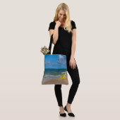 Tote Bag Une plage quelque part et chaise de plage (Sur le modèle)
