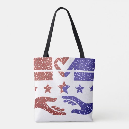 Tote Bag Une poignée de main pour le changement (Dos)