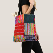 Tote Bag une surface composée en Patchwork de style asiatiq (De près)