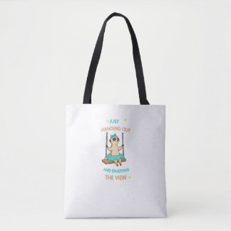 Tote Bag Une suricate mignonne se balançant et appréciant l