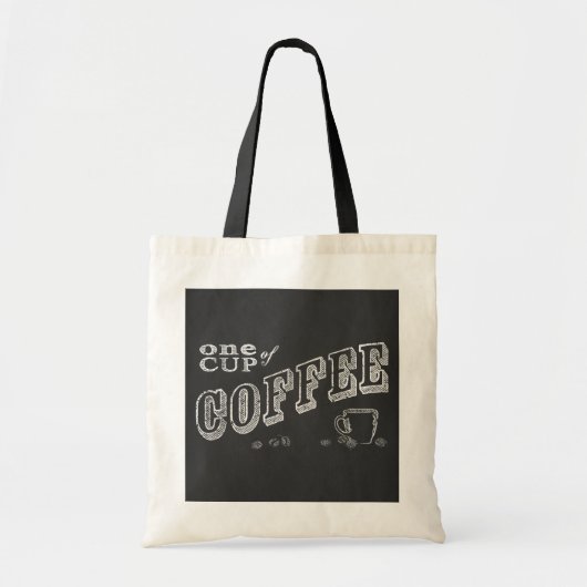 Tote Bag une tasse de café CHALK ART (Devant)