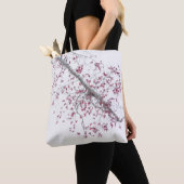 Tote Bag Une touche de feuille rose (De près)