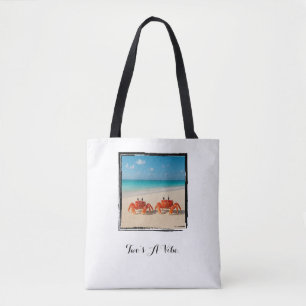 Tote Bag Une Vibe à deux - Crabe minimaliste