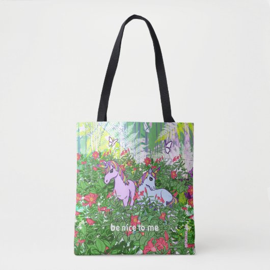 Tote Bag Unicorn Garden Fourre-tout (Devant)