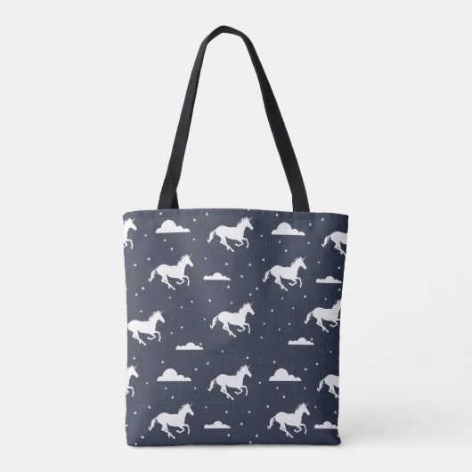 Tote Bag Unicorn Midnight Sky Motif personnalisé (Dos)