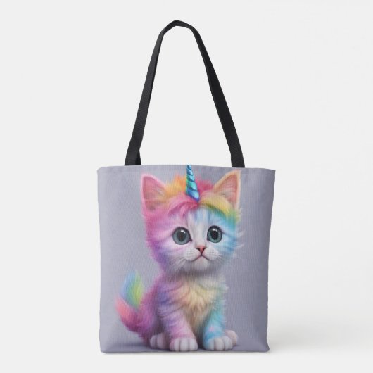Tote Bag Unicorne arc-en-ciel Kitten (Dos)