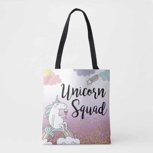 Tote Bag Unicorne Bachelorette Fourre-tout (Devant)