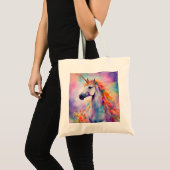 Tote Bag Unicorne couleur Pastel (Devant (produit))