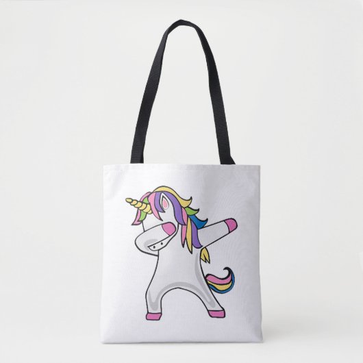 Tote Bag Unicorne Dabbing drôle (Devant)