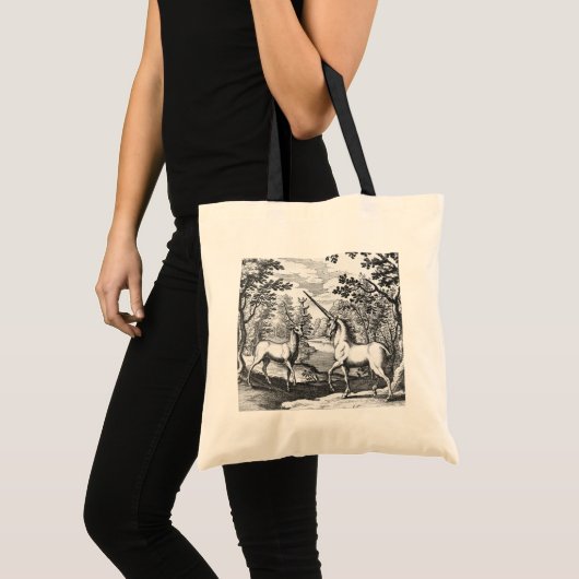 Tote Bag Unicorne dans la forêt (Devant (produit))
