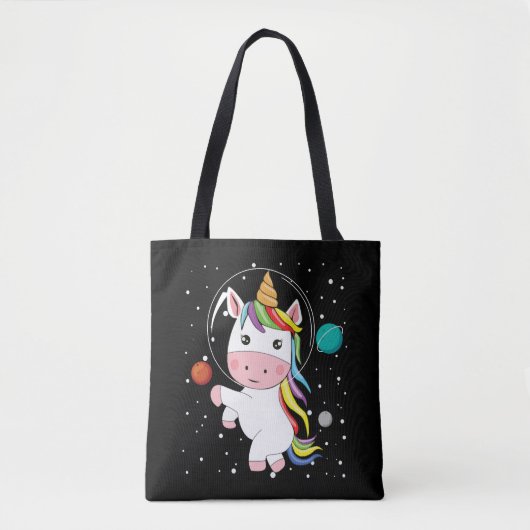 Tote Bag Unicorne Dans L'Espace (Devant)