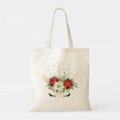 Tote Bag Unicorne de Noël floral (Dos)