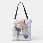 Tote Bag Unicorne en fleurs (Dos)