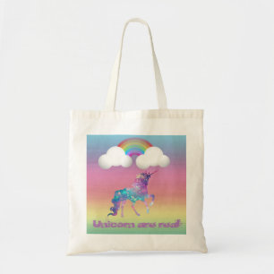 Tote Bag Unicorne magique, Arc-en-ciel, Coloré