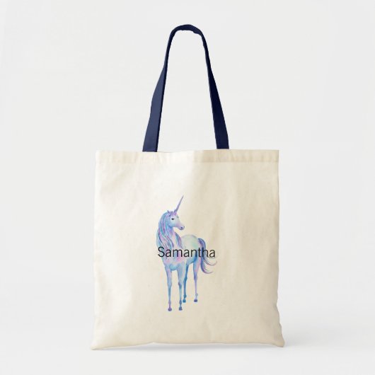 Tote Bag Unicorne magique violette Ombre (Devant)