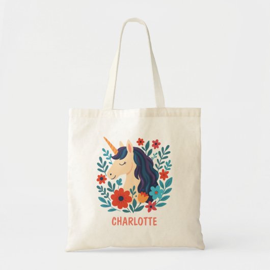 Tote Bag Unicorne magique Whimsical Personnalisé (Devant)