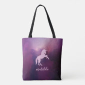 Tote Bag unicorne mignonne mauve magique (Dos)