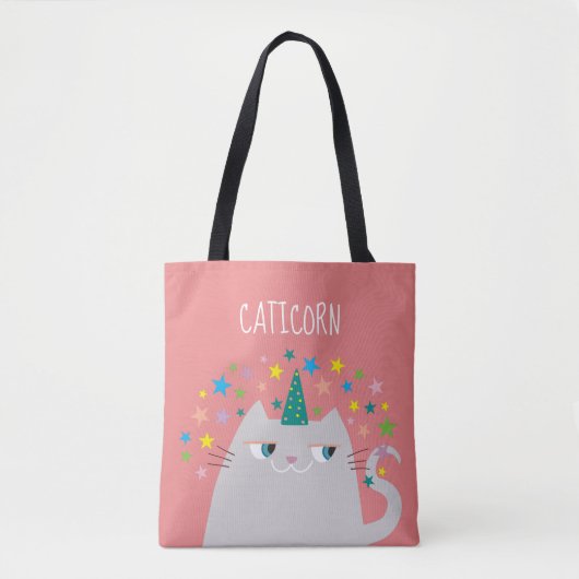 Tote Bag Unicorne rose mignonne (Devant)