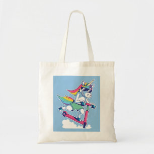 Tote Bag Unicorne sur un scooter