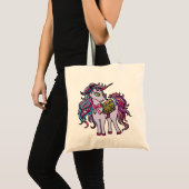 Tote Bag Unicorne violette (Devant (produit))