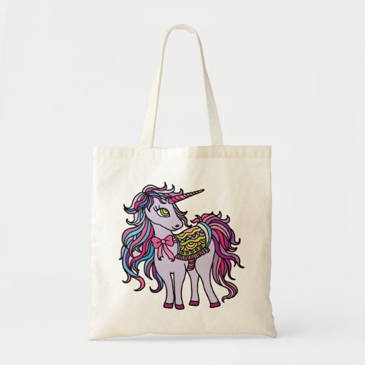 Tote Bag Unicorne violette (Devant)