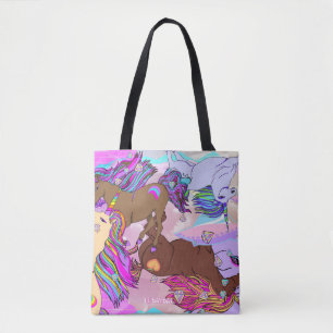 Tote Bag Unicornes enchantées Fourre-tout