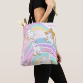 Tote Bag Unicornes magiques roses (De près)