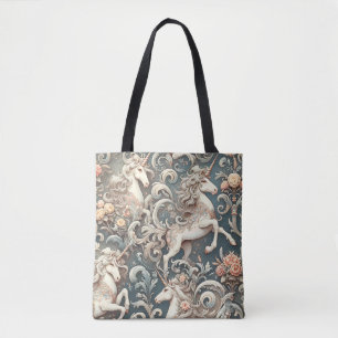 Tote Bag Unicornes victoriennes mystiques : Enchantées flor