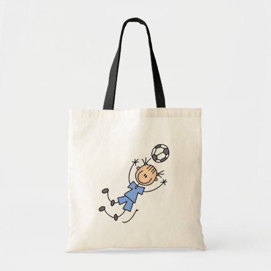 Tote Bag Uniforme bleu du football de fille (Devant)