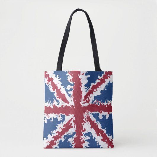 Tote Bag Union Jack Bag, UK Drapeau Liquid Art (Devant)