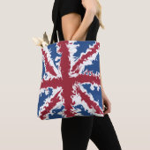 Tote Bag Union Jack Bag, UK Drapeau Liquid Art (De près)