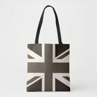 Tote Bag Union Jack britannique Sepia