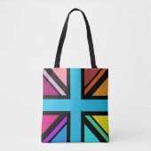 Tote Bag Union Jack/Drapeau Multicolore+Noir (Devant)