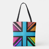 Tote Bag Union Jack/Drapeau Multicolore+Noir (Dos)