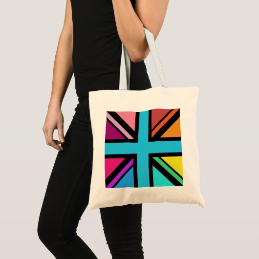 Tote Bag Union Jack/Drapeau Multicolore+Noir (Devant (produit))