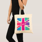 Tote Bag Union Jack Flag à Bright Watercolors (Devant (produit))