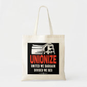 Tote Bag Unioniser - Unis Nous Négocions, Divisés Nous Dema (Devant)