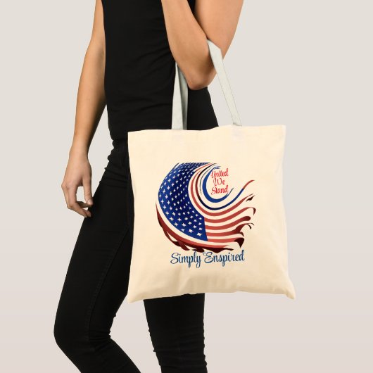 Tote Bag Unions Nous, Patriote, Simplement Enspirés (Devant (produit))